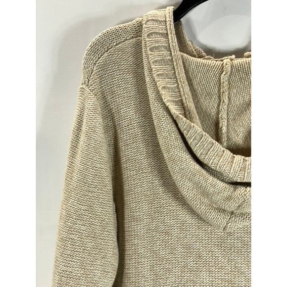 GUIDE SERIES Women's Beige Button Down Ribbed Hooded Sweater SZ 1X - Picture 12 of 13